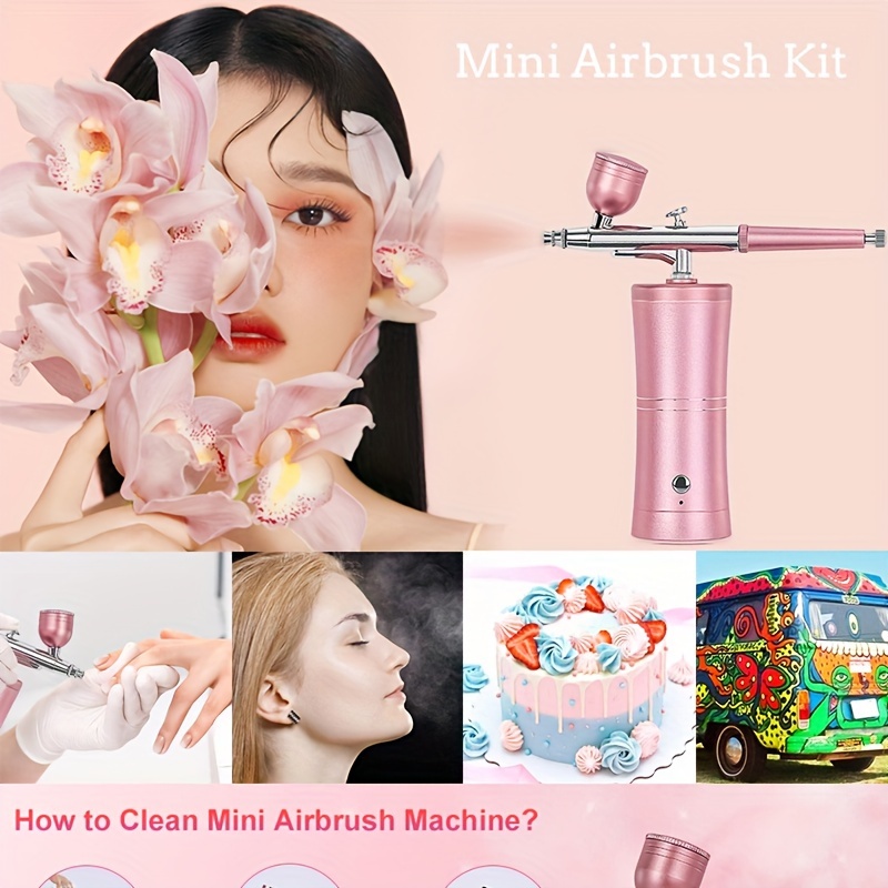 Nail Airbrush Machine, Mini Airbrush Kit Handheld Cordless
