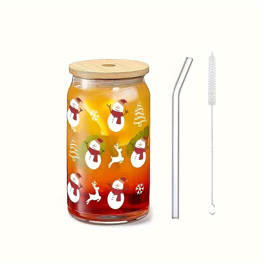 KAUND 4 PCS Ice Coffee Cup with Bamboo Lids and Glass Straw,16oz  Sublimation Boho Printed Beer Can G…See more KAUND 4 PCS Ice Coffee Cup  with Bamboo