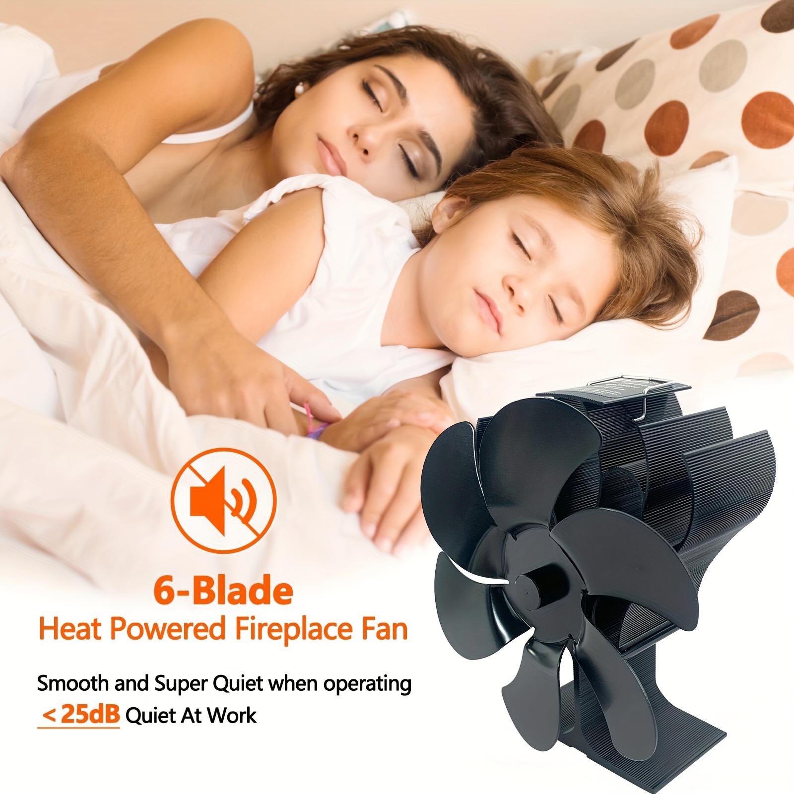 Wood Stove Fan Fireplace Fan With 180° Up And Down - Temu