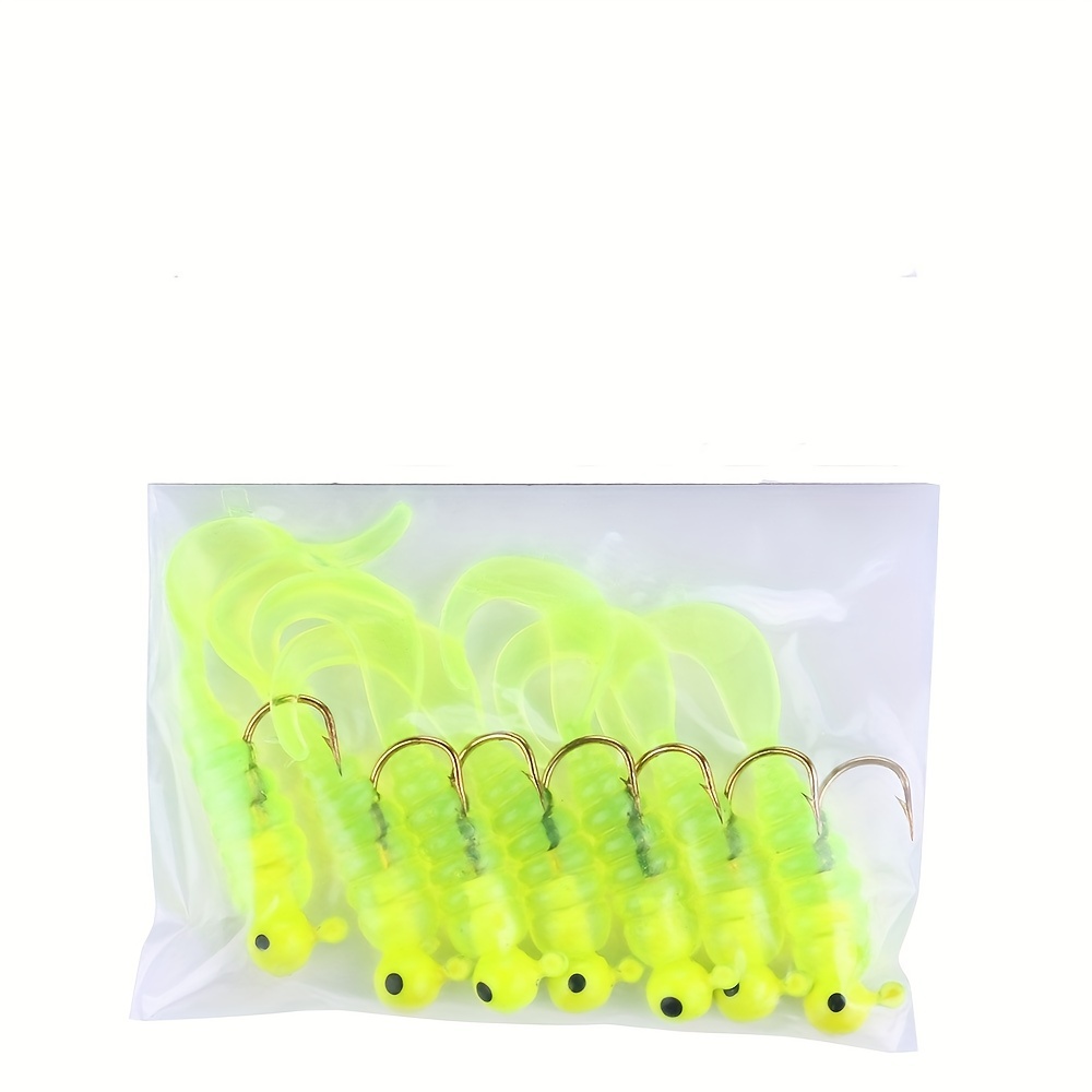 Bag Premium Soft Plastic Fishing Jigs Twister Tail Grub - Temu Canada