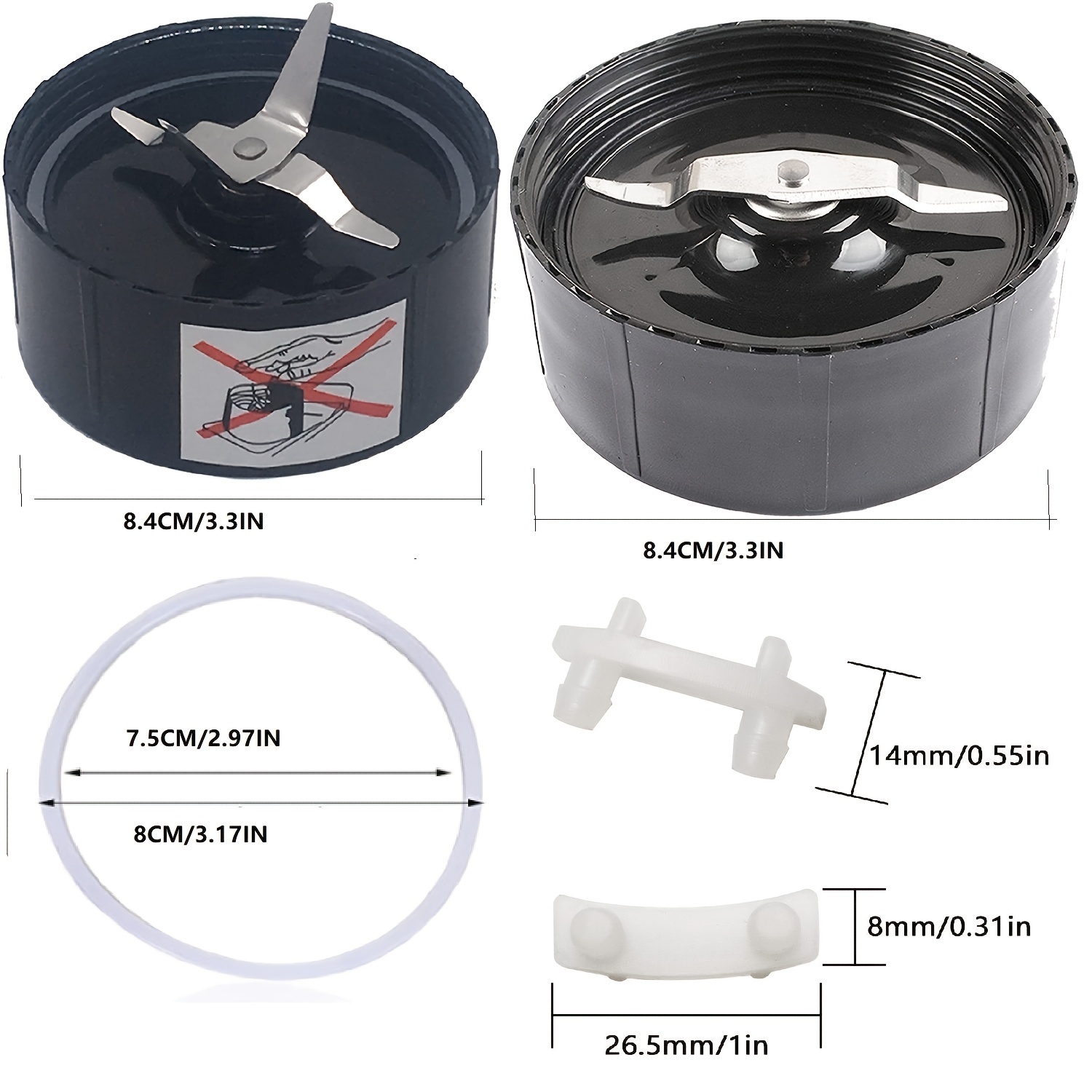 Magic Bullet Cross Blades With Gaskets Replacement Blender - Temu