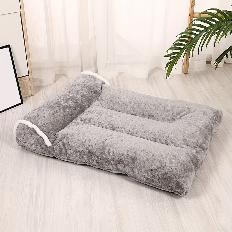 Plush Dog Bed Nest with Pillow - Cozy Pet Sleeping Pad