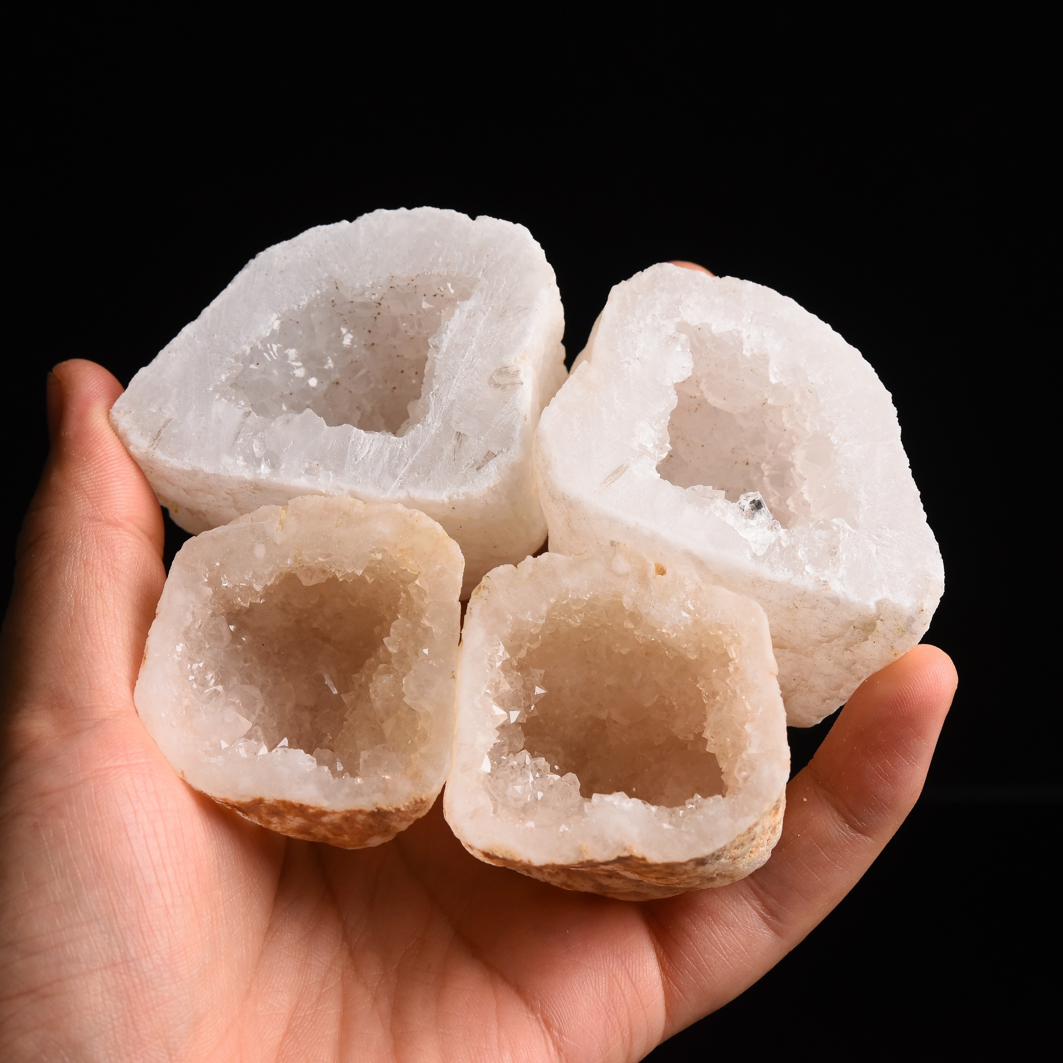 AGOUNOD Cristal Natural áspero 1pc Natural Crystal Agate Geode