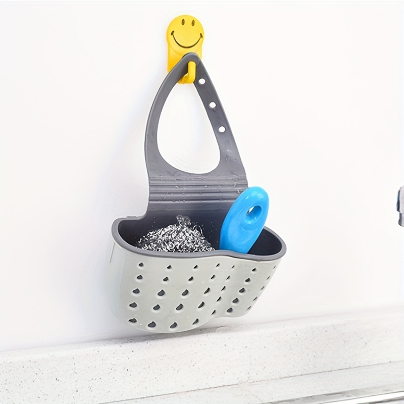 1pc Kitchen Organizer, Adjustable Snap Sink Sponge Holder, Kitchen Hanging  Drain Basket, Kitchen Gadget