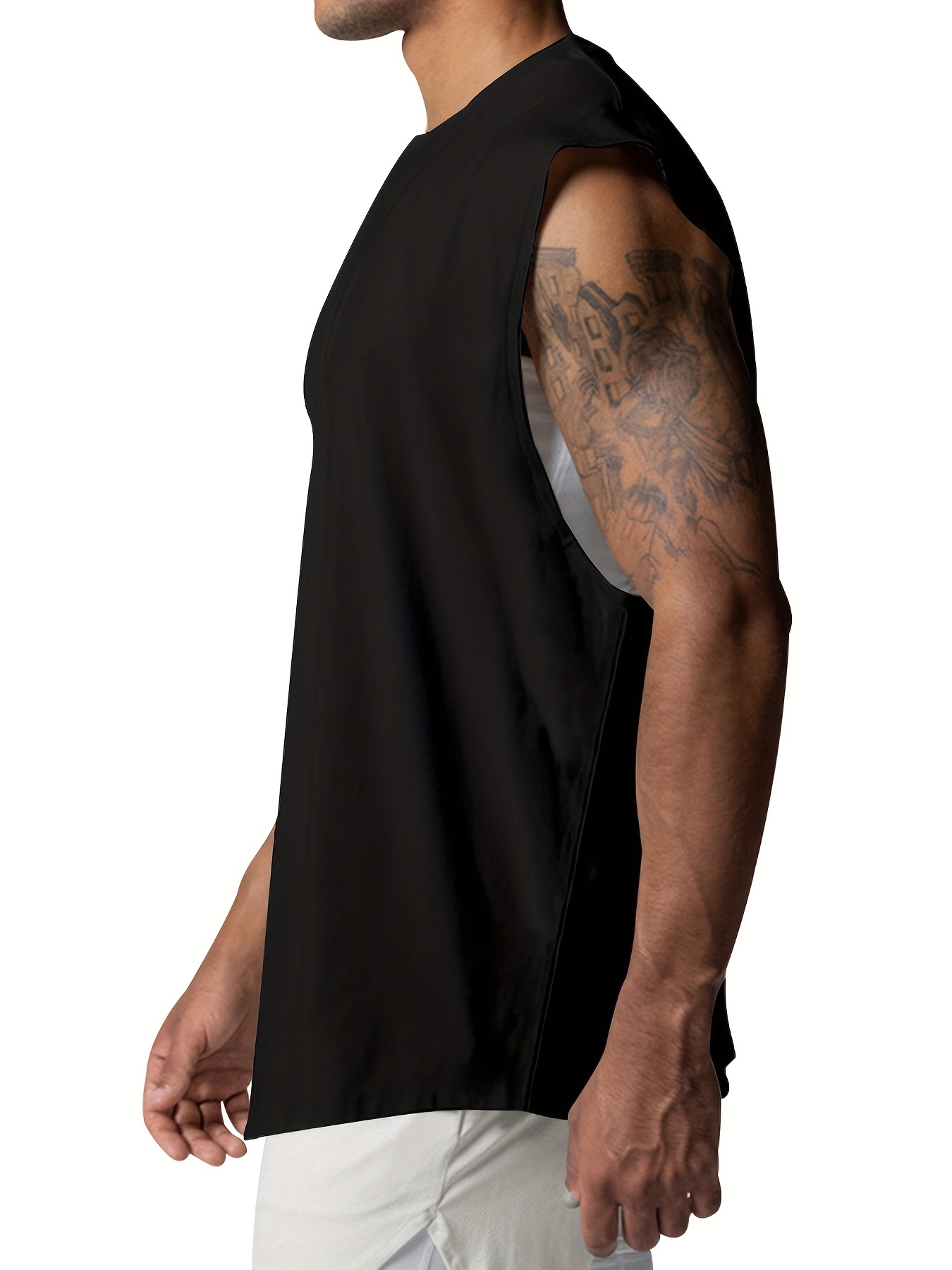 Men's Sleeveless Workout Tank Top Active Stretch Breathable Basketball Training