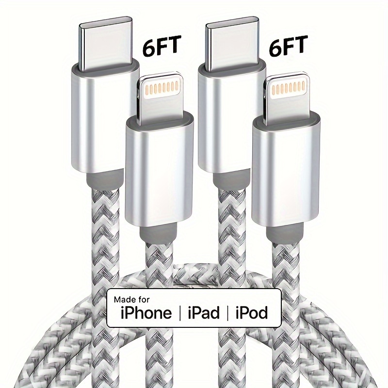 Cargador rápido para iPhone [certificado Apple MFi] Cable tipo C a  Lightning de 1m, de 20 W compatible con iPhone 14/13/12//11/X y iPad