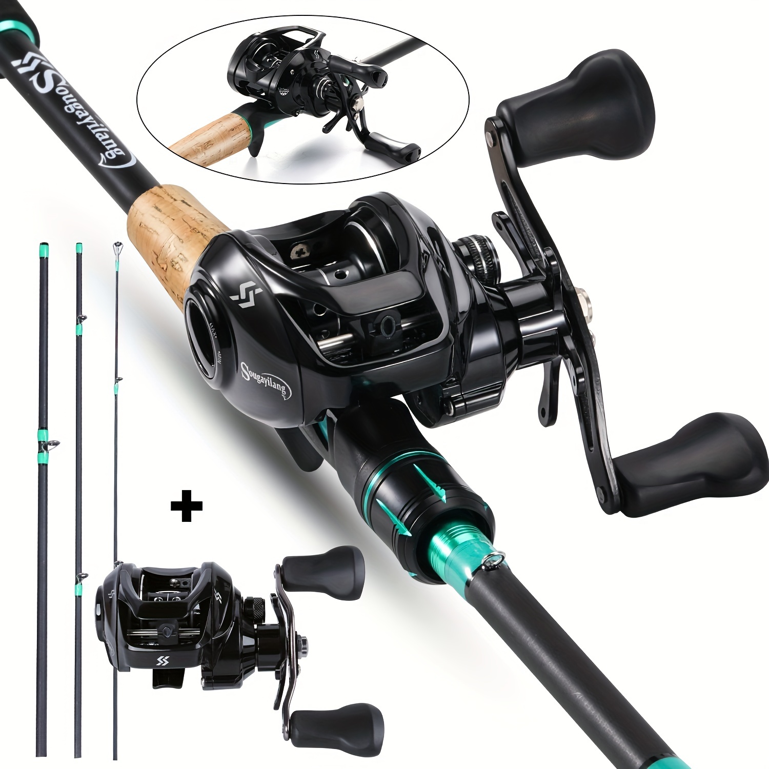 Sougayilang Fishing Rod Reel Combos Kit Include 4 Sections - Temu United  Arab Emirates