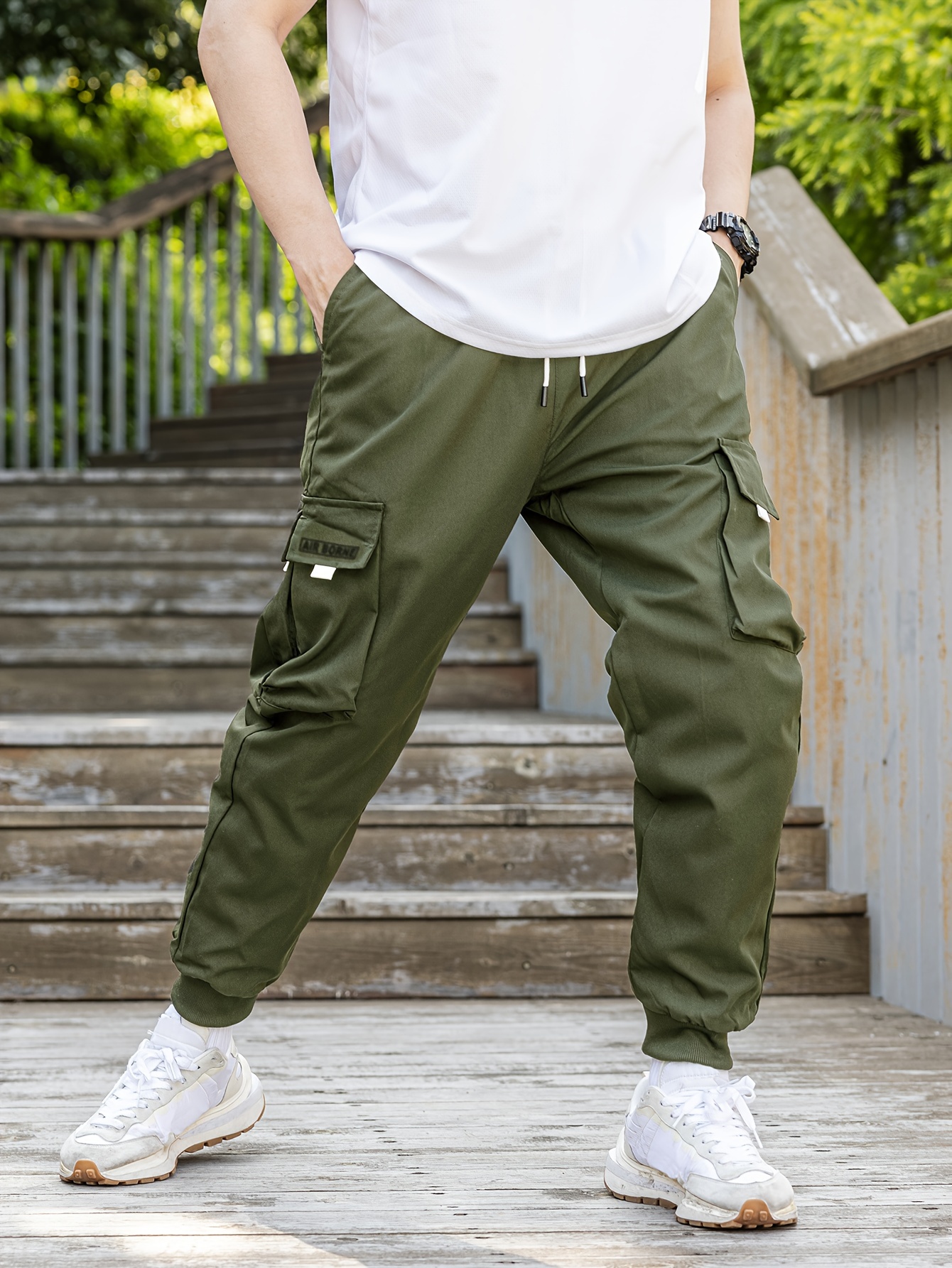 Cargo Pants Men Streetwear Joggers Casual Sweatpants Techwear Army