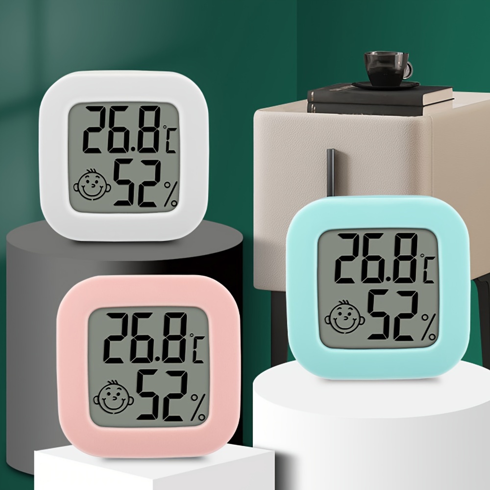 Termómetro higrómetro digital, monitor de temperatura para interiores y  exteriores, medidor de humedad de temperatura de oficina en casa, pantalla