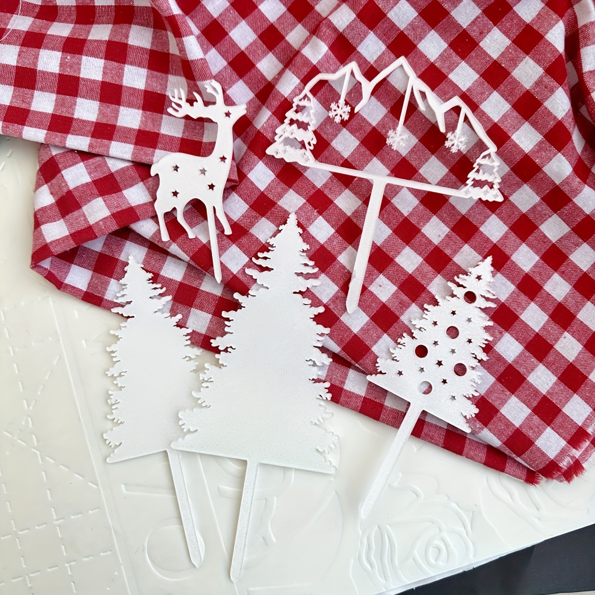 Acrylic Merry Christmas Cake Decoration Snowflake Cane Topper HOHOHO Party  Supplies Baking Decorating Tools - AliExpress