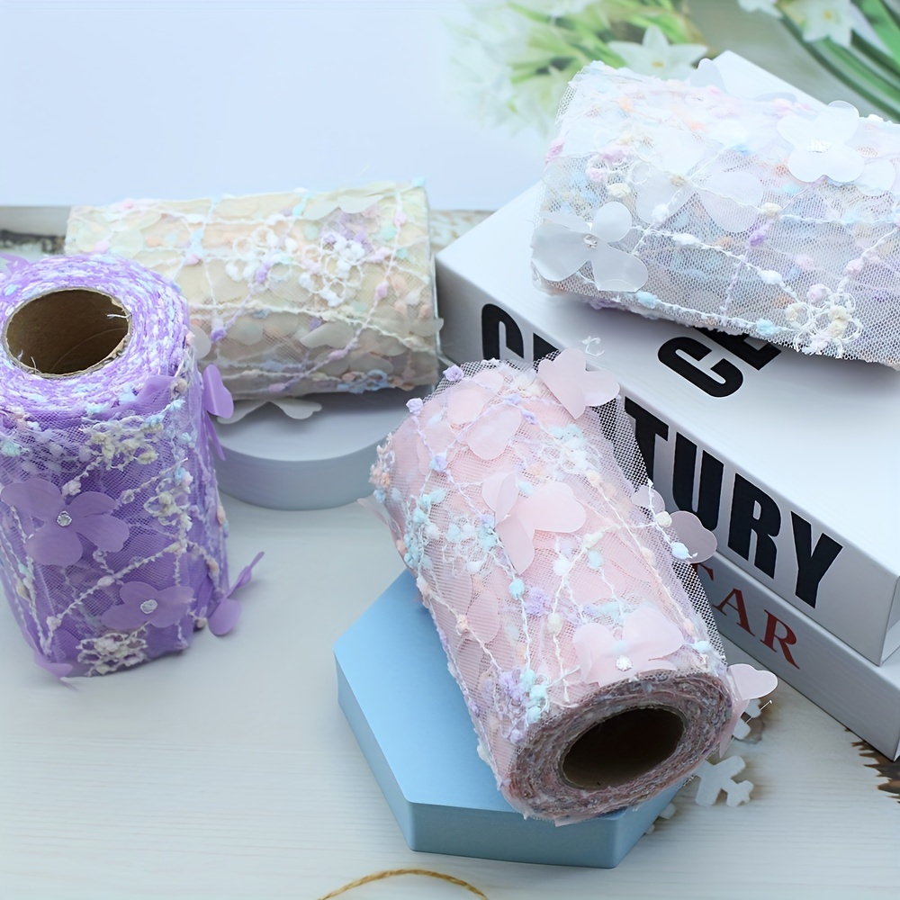 10 Yards Laser Sequins Tulle Roll Organza Party Decoration - Temu