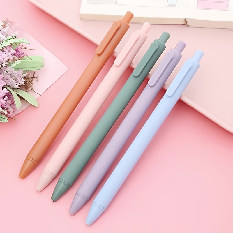 12pcs Colored Jelly Needle Gel Pens 0.5mm Sketch Drawing Marker Pens  Rollerball Highlighter Key Markers