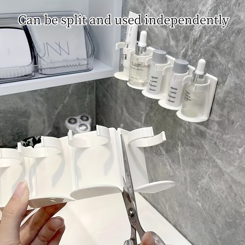 Wall-mounted No-drill Bathroom Organizer For Face Wash, Toothpaste