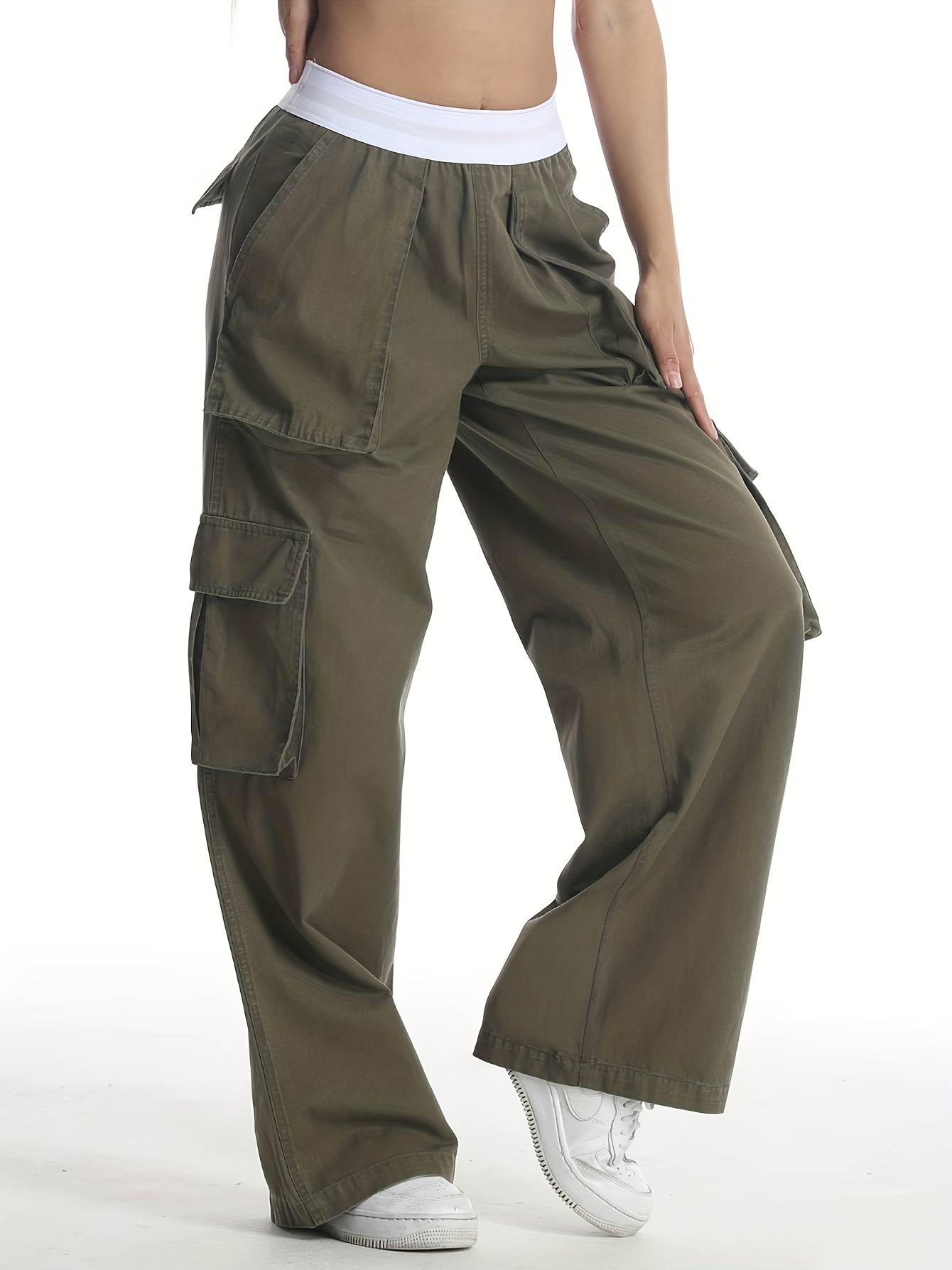 Khaki Cargo Pants Women - Temu