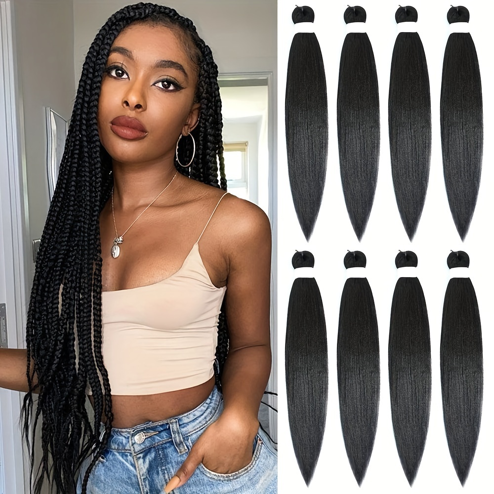 Pre Stretched Braiding Hair Soft Yaki Braiding Hair Braids - Temu