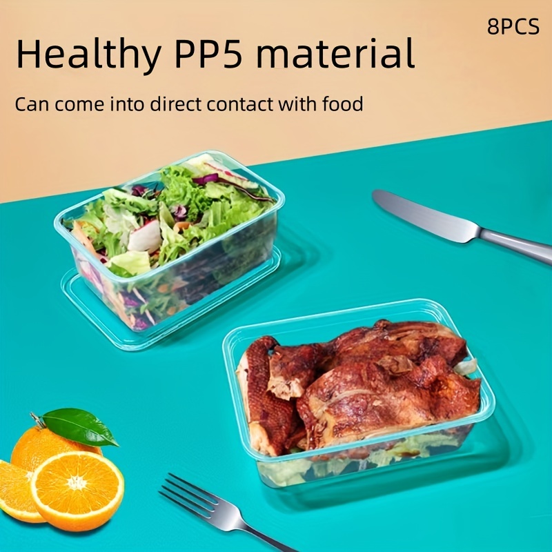 Disposable Lunch Boxes Packaging Boxes Rectangular Pp Plastic Food Grade  Thickened Household Transparent Fast Food Bento Lunch Box Takeaway  Restaurant Packaging Box - Temu