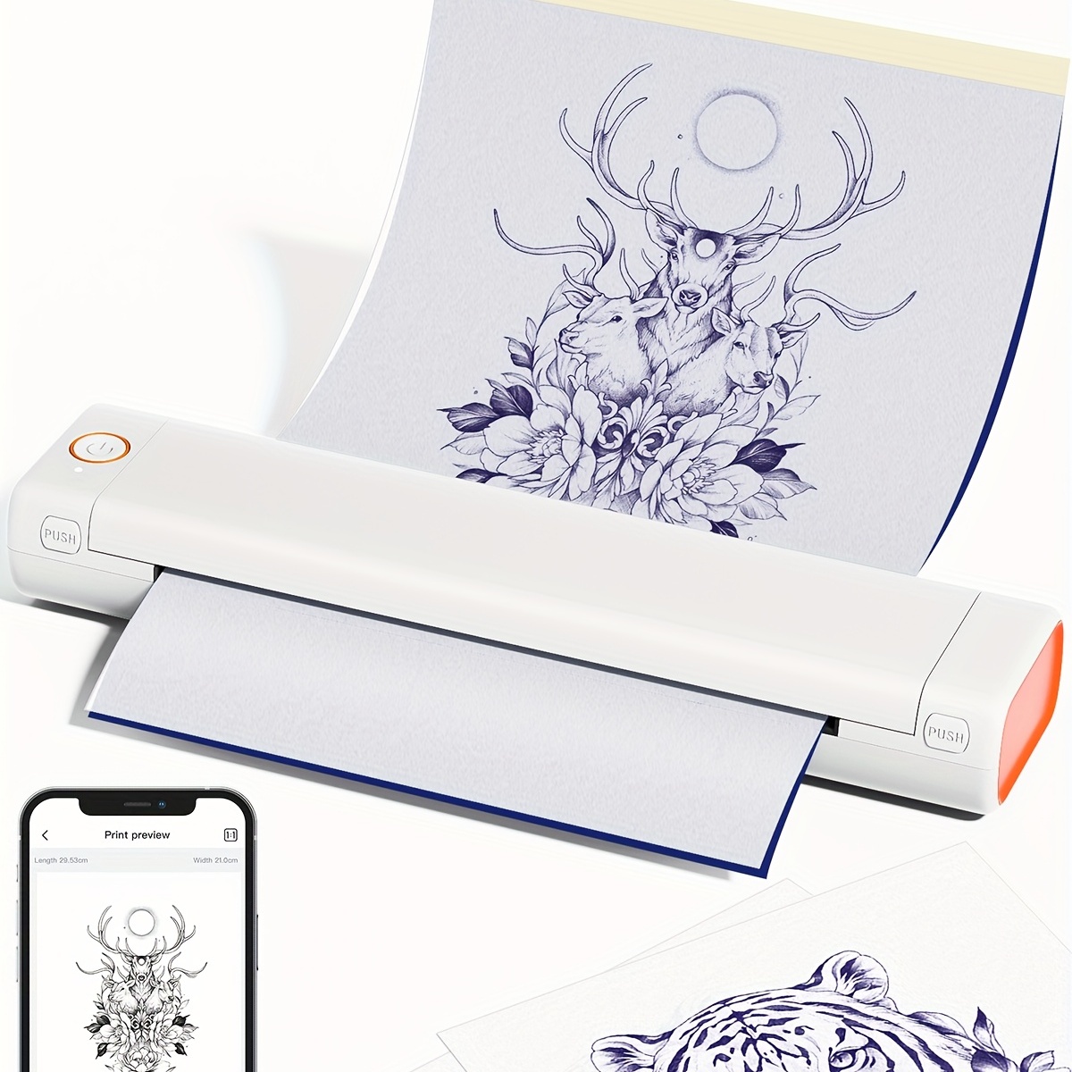 Cordless Tattoo Transfer Stencil Printer Portable - Temu