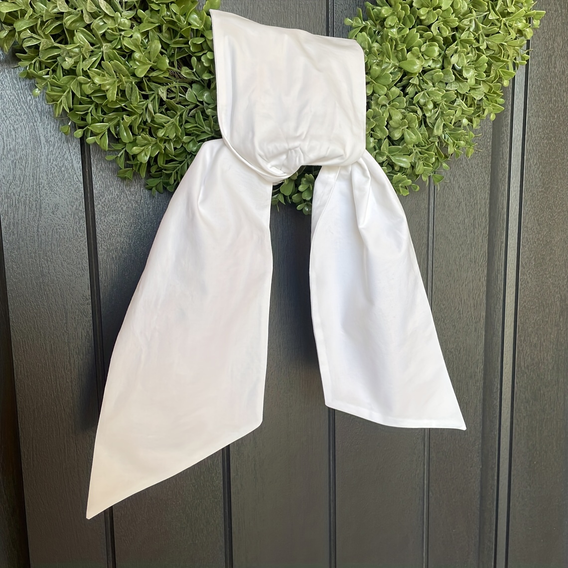  Wreath Sash for Front Door Decor - Blank Blue Wreath