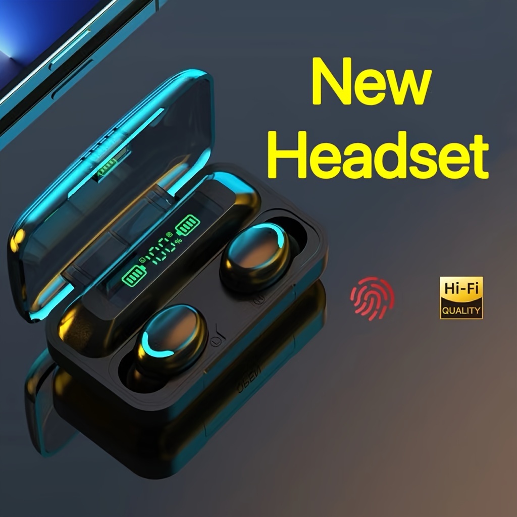 

New Wireless Headsets With Led Display Touch In-ear Tws Wireless Earbuds Sports Music Game Comfortable To Wear For Ios/android