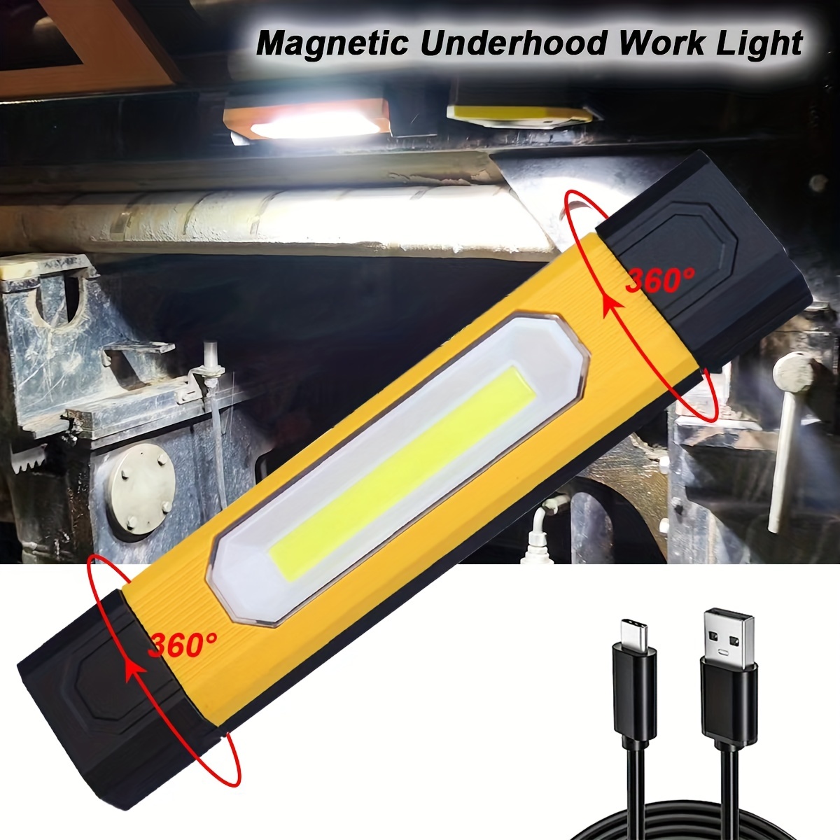 Magnetic Clip Light Led Cob Light Led Running Light Outdoor - Temu