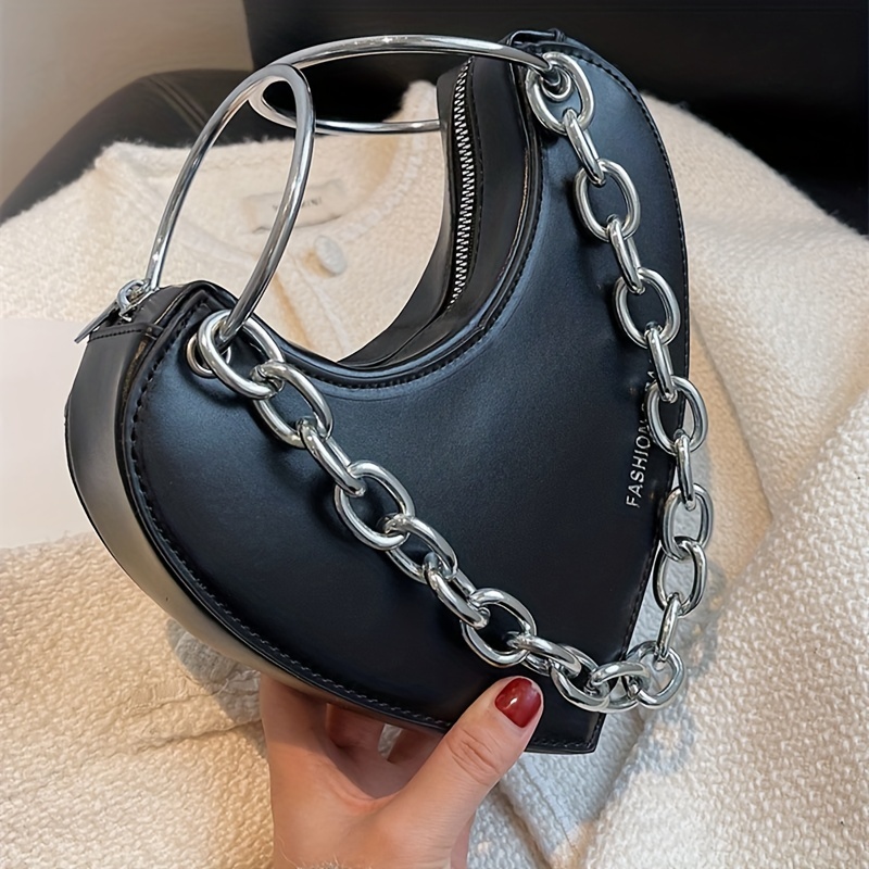 Heart Shaped Y2K Crossbody Bags for Women Handbags Gothic Tote Bag