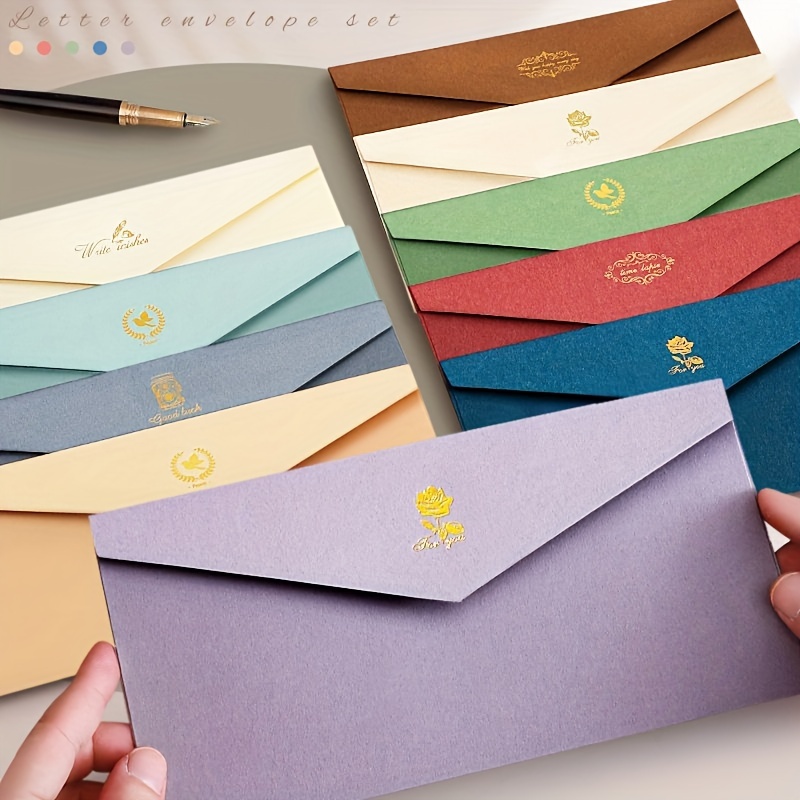 Business Mailing Envelope Western Retro Hemp Pattern Envelope Letter Paper  High-end Invitation Card Postcard Invitation Fire Paint Envelope Bag - Temu