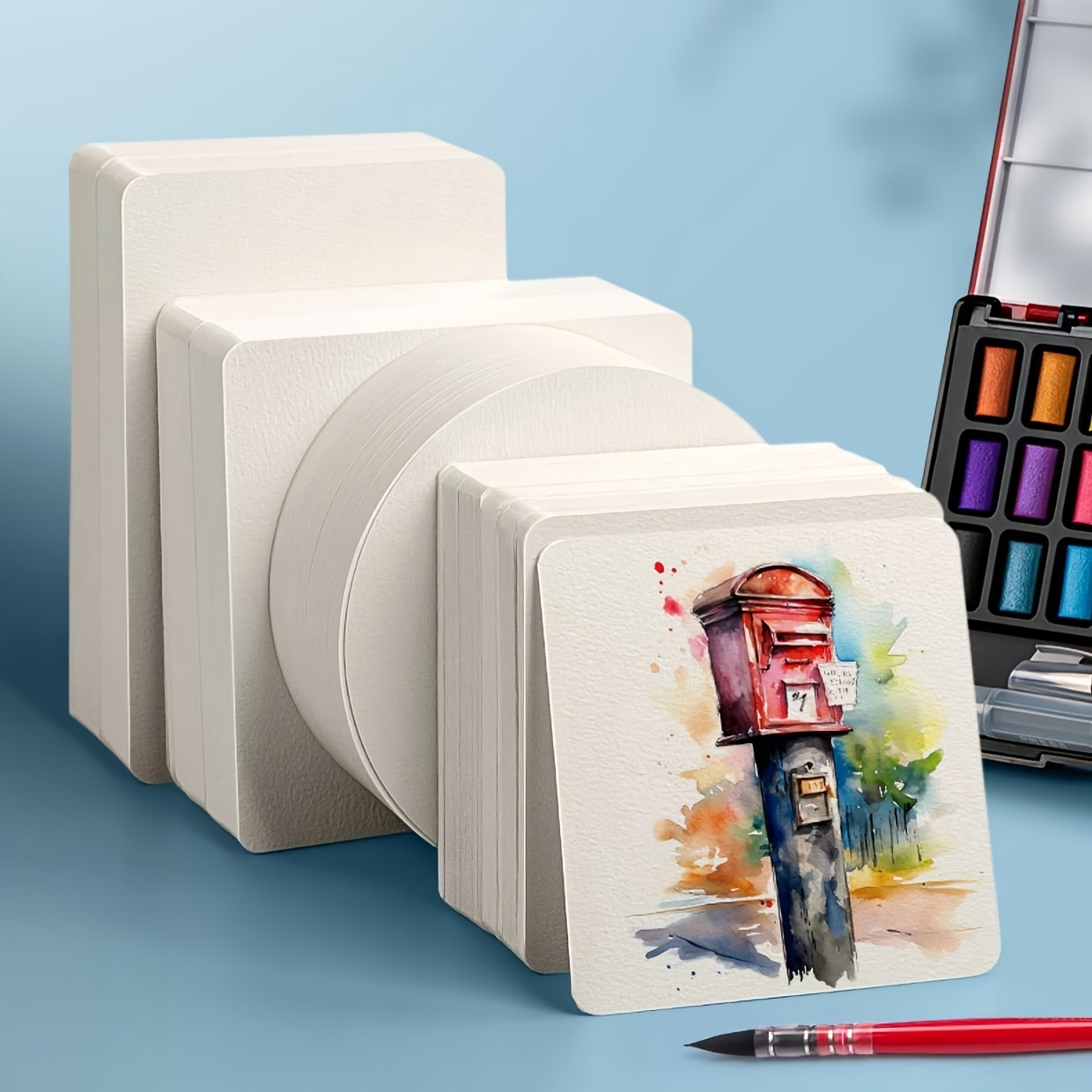 Square/round Watercolor Paper Professional Water Color Paper - Temu