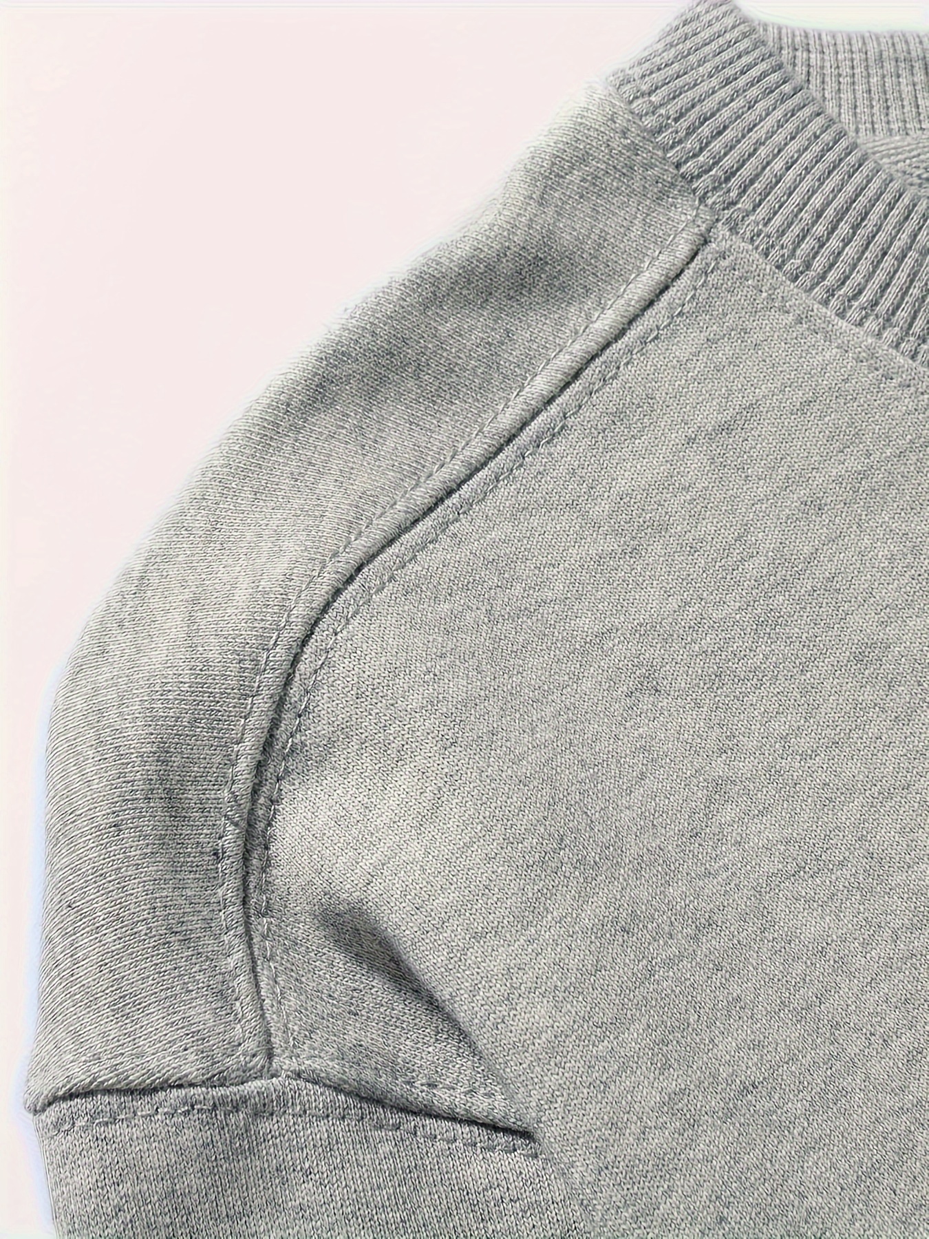 Solid color o-neck sweatshirt, Light Grey