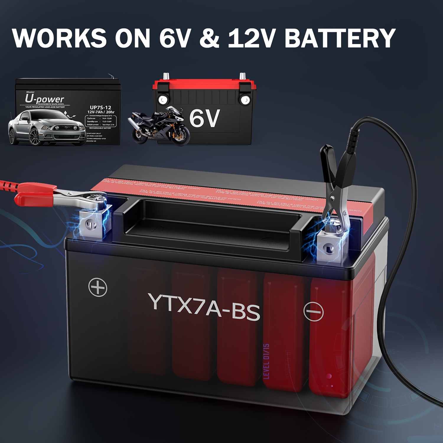Battery Tester Car Electric Vehicle 6V 12V Battery Tester Battery Load  Tester 