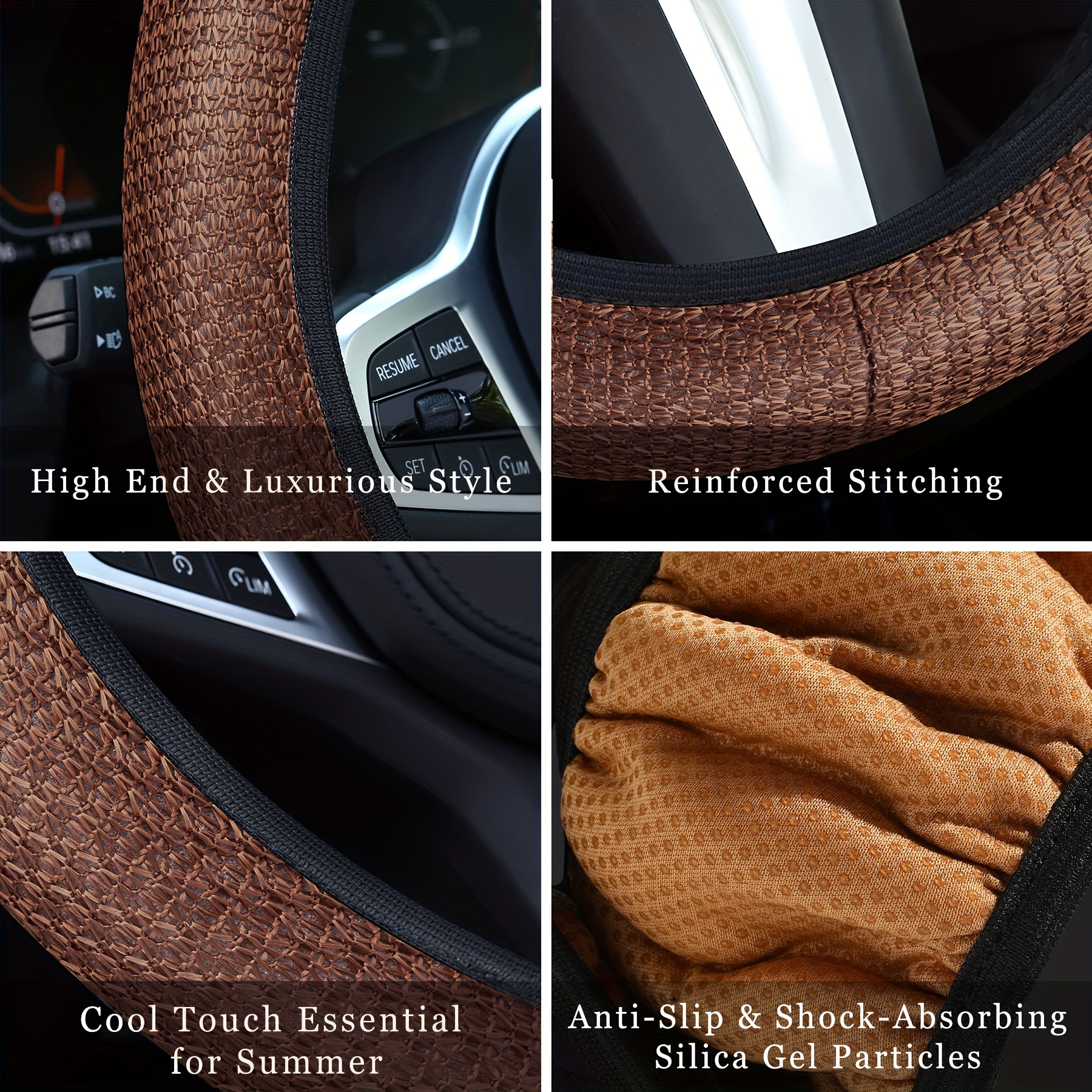 Halloween Spider Web Head Steering Wheel Cover, Universal 14.5-15 Inch Car  Wheel Protector, Anti-Slip Car Steering Wheel Accessories For Men And Women