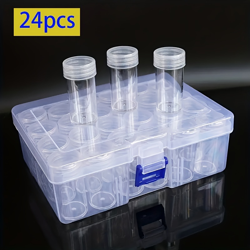 Transparent Plastic Box Fixed Beads Storage Container - Temu