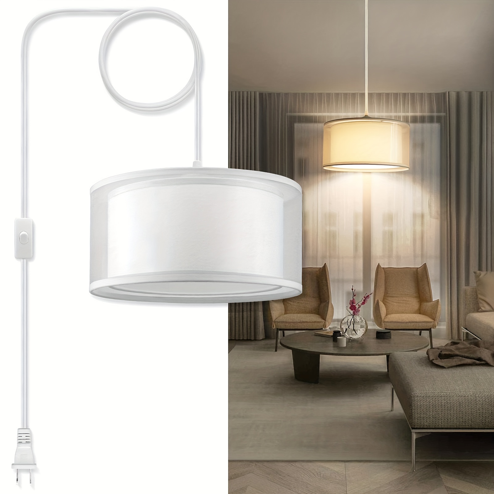 Plug in hanging store lamps for bedroom