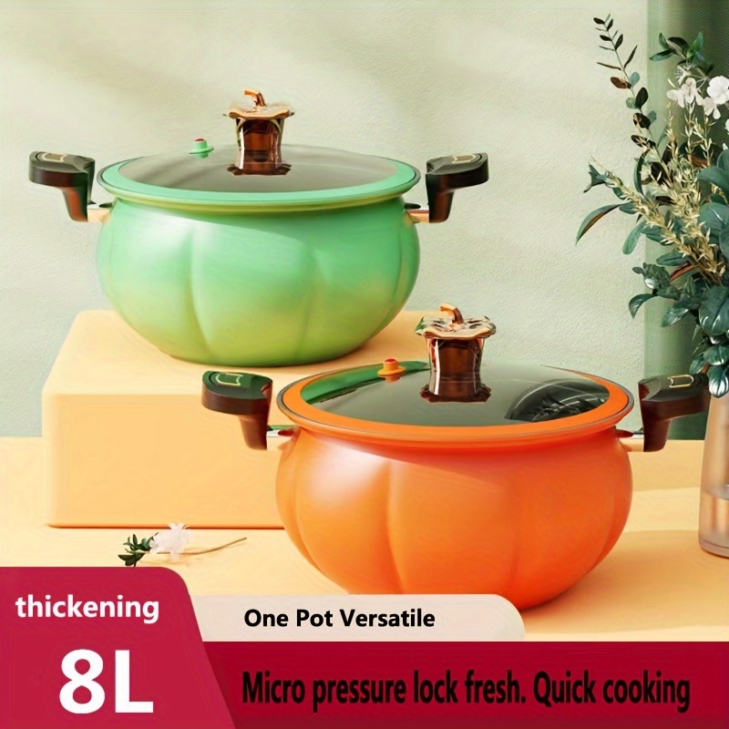  Pressure Pot For Cooking, 8L Pumpkin Pressure Pot