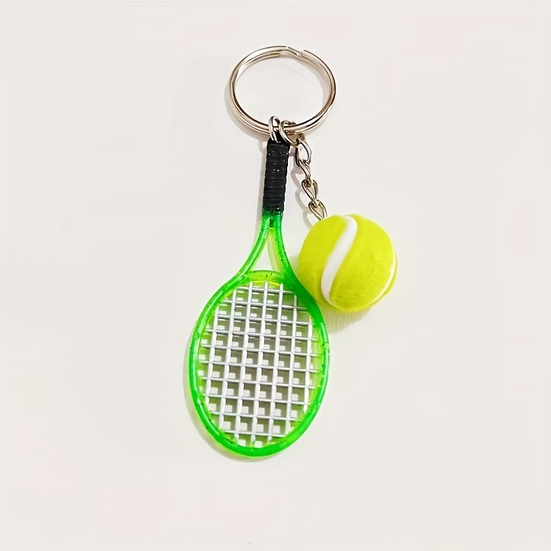 1pc Mini Racchetta Tennis Carina Portachiavi A Palla Piccola