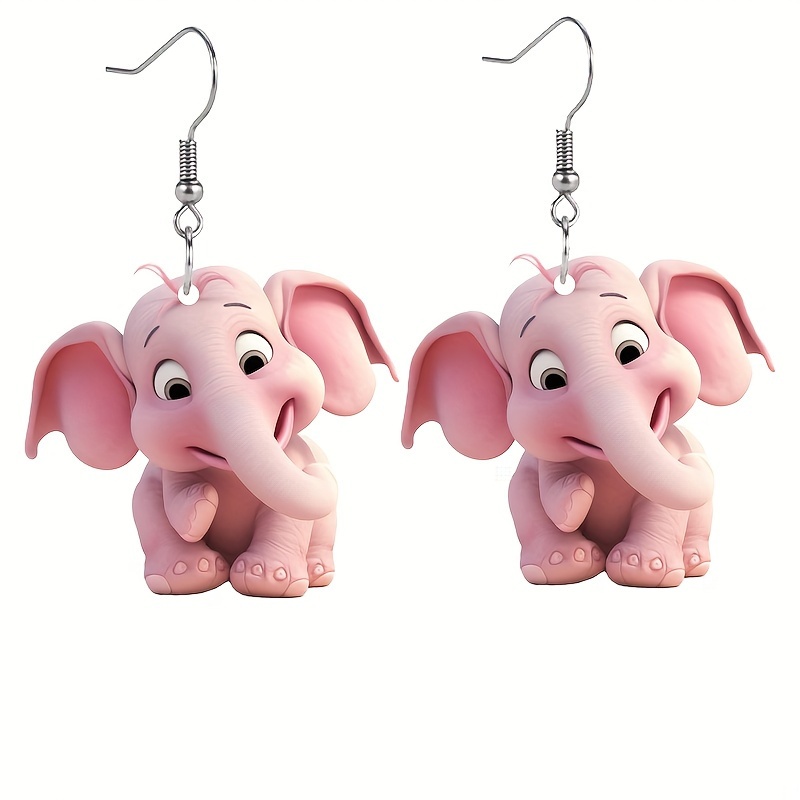 Cute elephant store earrings