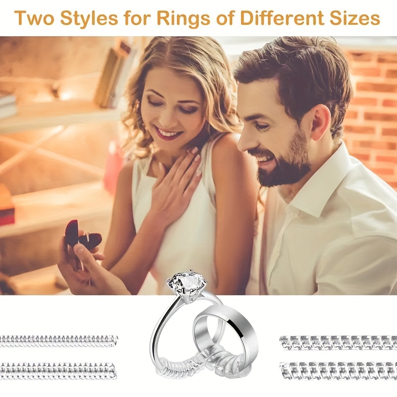 Ajustador de tamaño de anillo para anillos sueltos – Paquete de 12