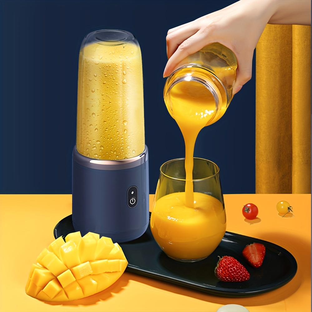 Portable USB Smoothie Blender Cup With 6 Blades - Wireless Mini Charging  Fruit Squeezer And Food Mixer With Ice Crusher