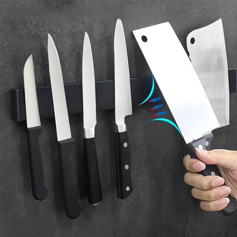  Soporte magnético para cuchillos de cocina para el hogar,  soporte magnético con imanes mejorados fuertes, soporte multifuncional para  cuchillos de almacenamiento : Hogar y Cocina