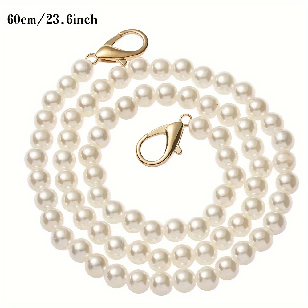 Pearl Strap For Handbag Bag Accessories Short Shoulder Belt Purse Handles  Pearl Bead Chain Bag Strap Gold Clasp - AliExpress