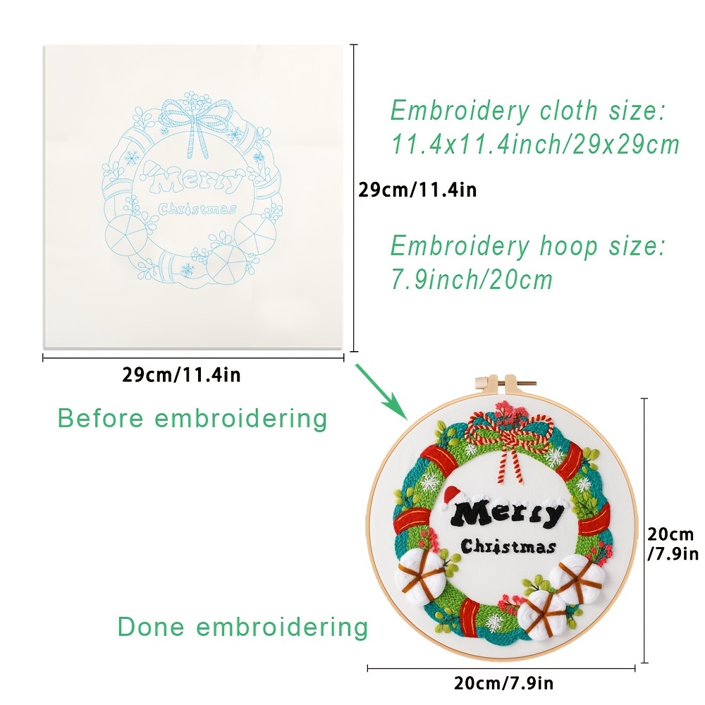 Embroidery Kit Merry Christmas Pattern Including 1 - Temu