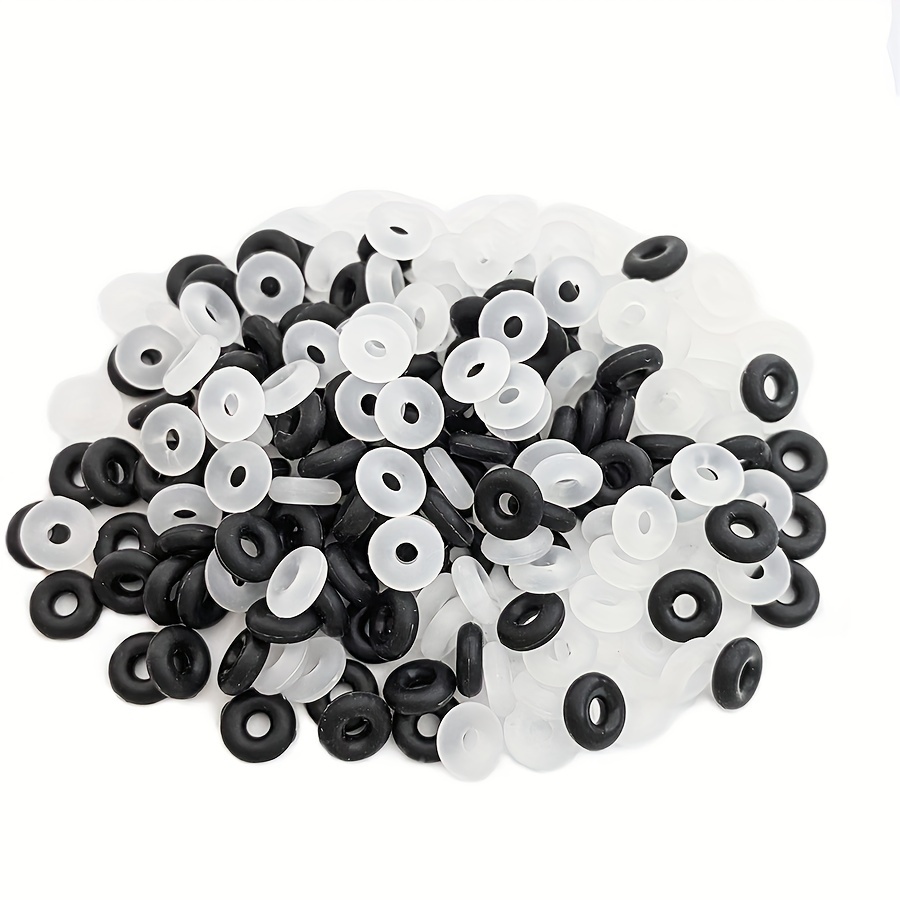 100 Pieces Rubber Bead Stopper for Jewelry Making Necklace Bracelets Clear