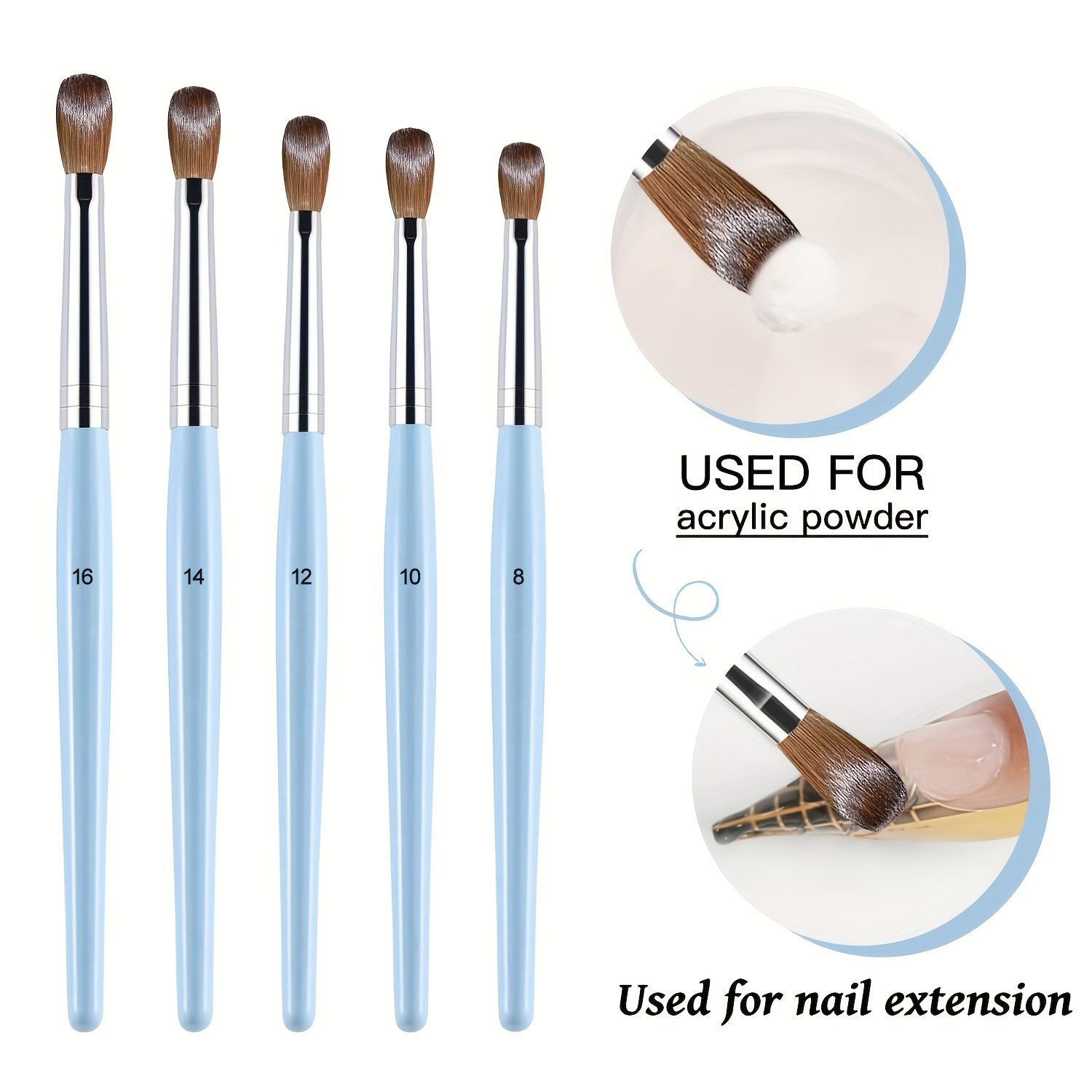 Acrylic Nail Brush Set – Professional Acrylic Brushes For - Temu