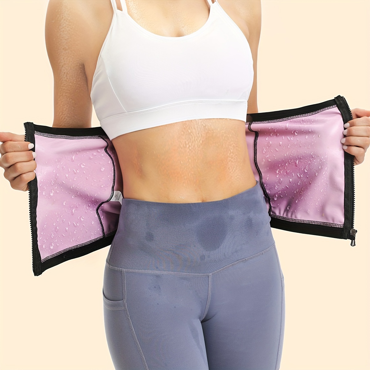 Sauna Sweat Waist Trimmer Sports Body Shaping Sweat Belt - Temu Canada