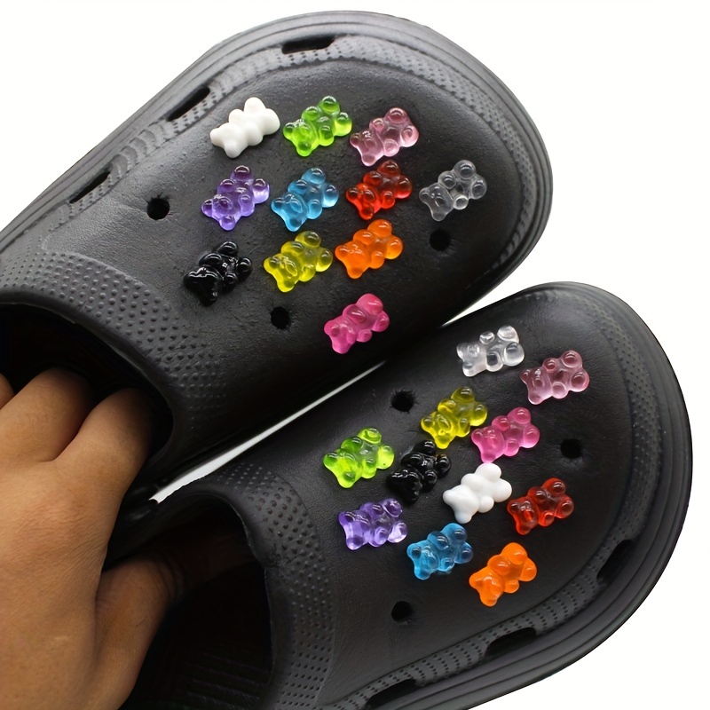 Dazzle Color Glitter M Bean Shoe Charms Accessories - Temu