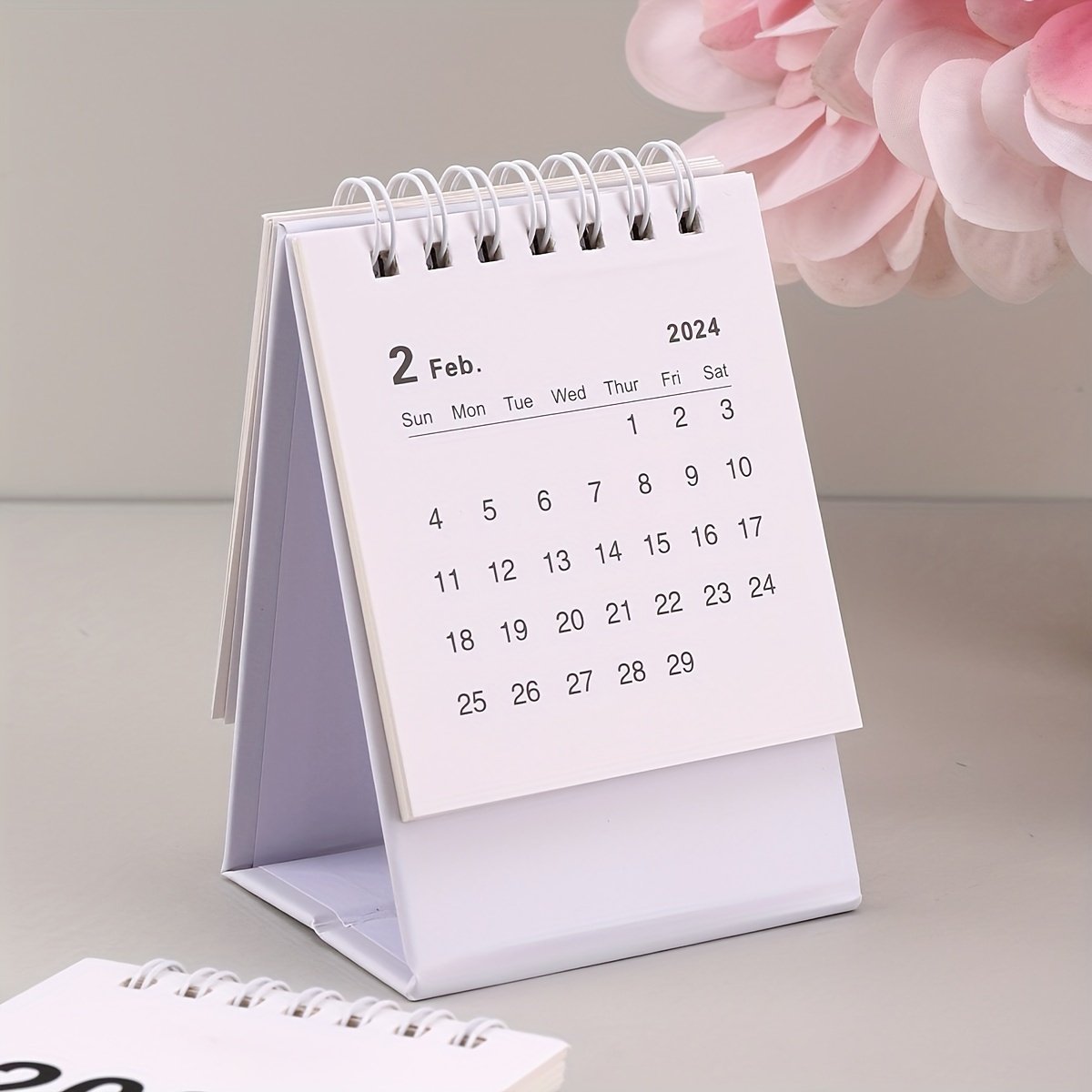 2023 2024 Retro Simple Solid Color Desk Calendar Desktop - Temu