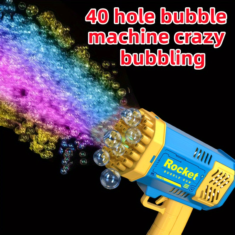 

Gatling 40 Holes Space Bubble Lighting Version Outdoor Cartridge Bubble Machine Christmas Gift