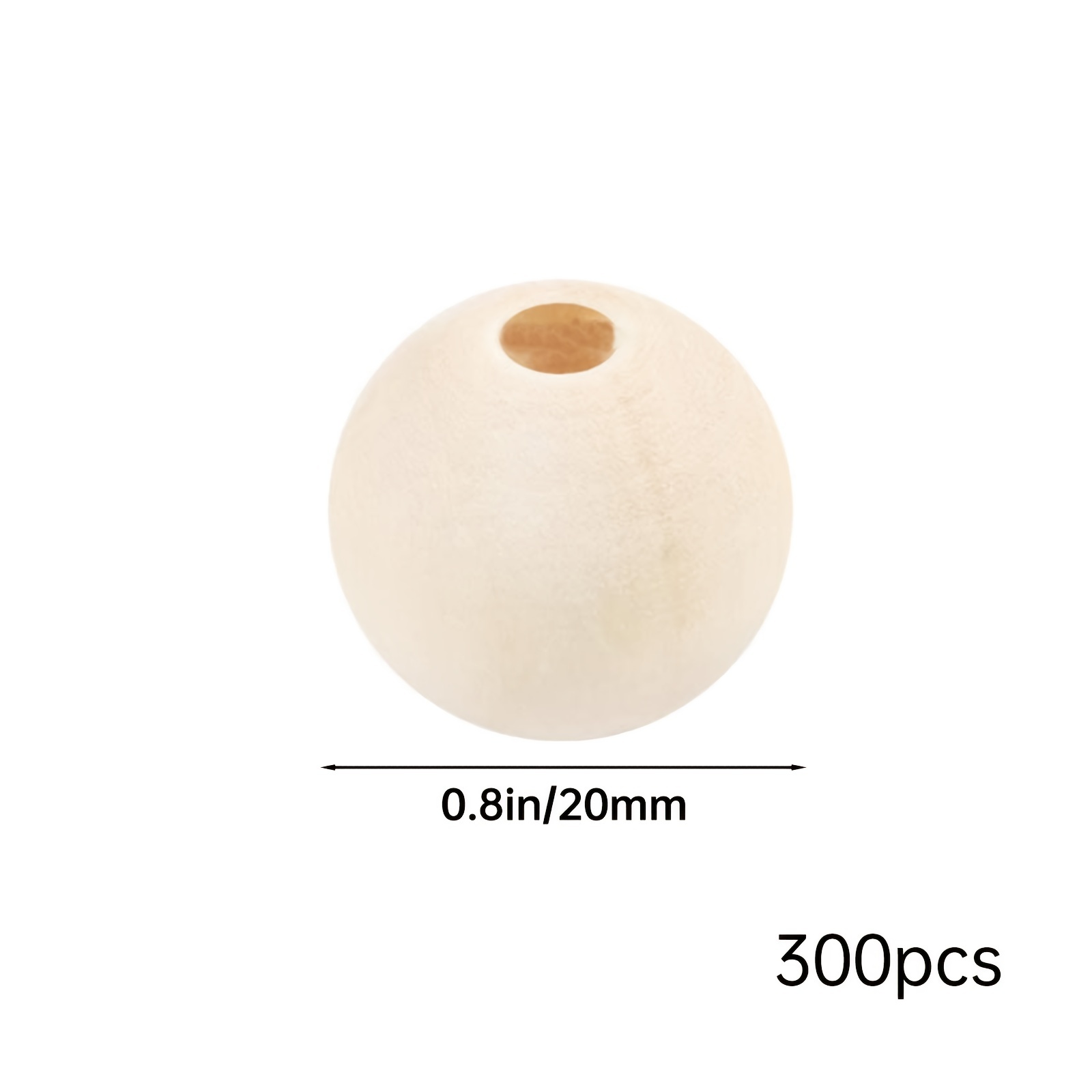 Wood Beads Natural Round Wooden Loose Beads Wood Spacer - Temu