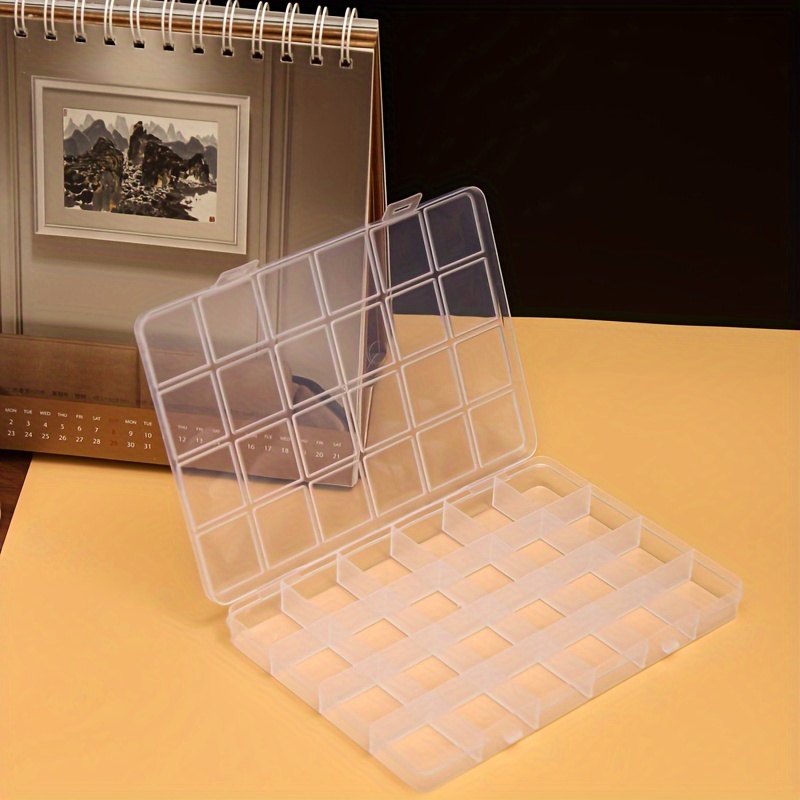 Large Transparent Thickened Fixed Grid Plastic Storage Box - Temu