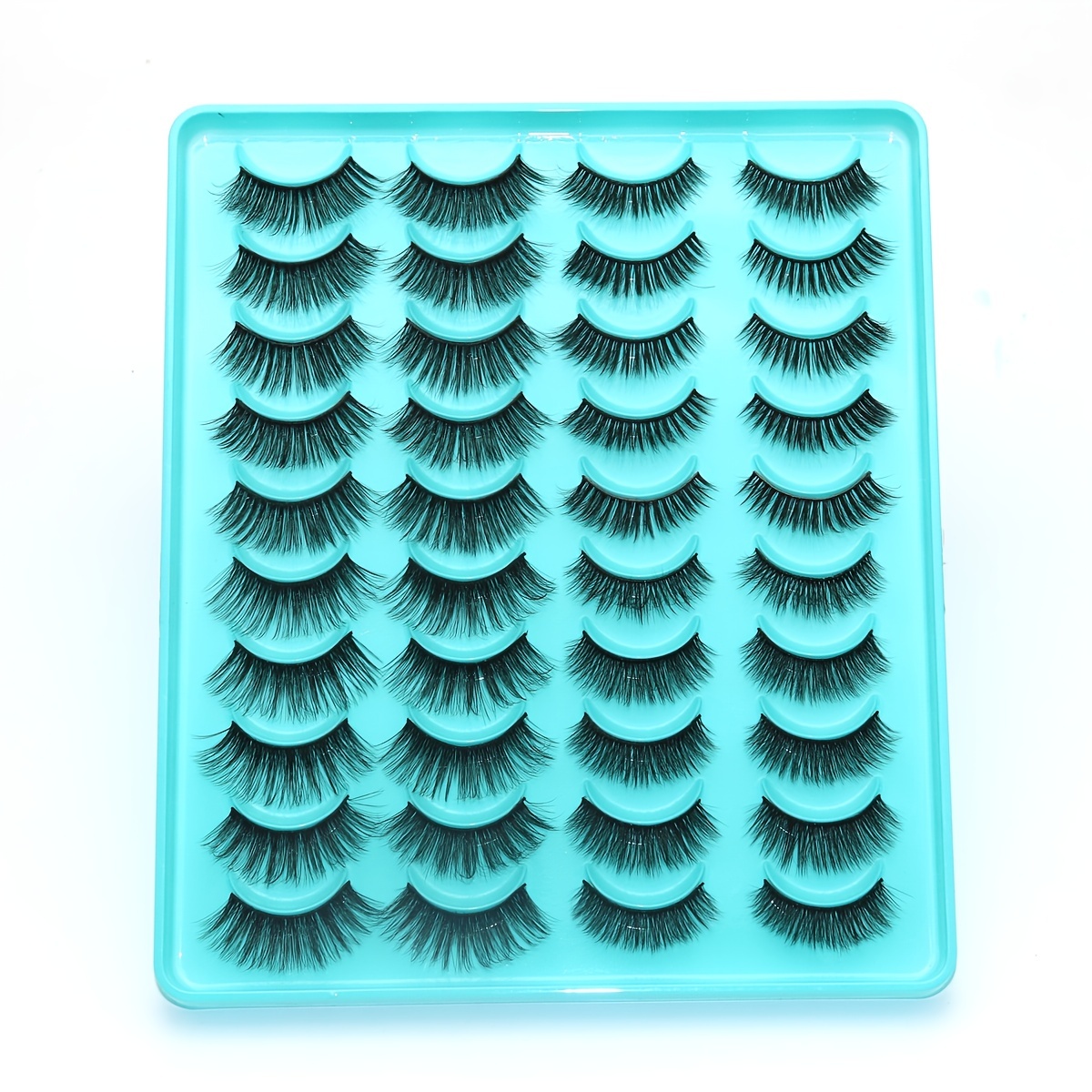 Natural False Eyelashes 20 Pairs Dramatic 3d Mink Lashes Thick Fake