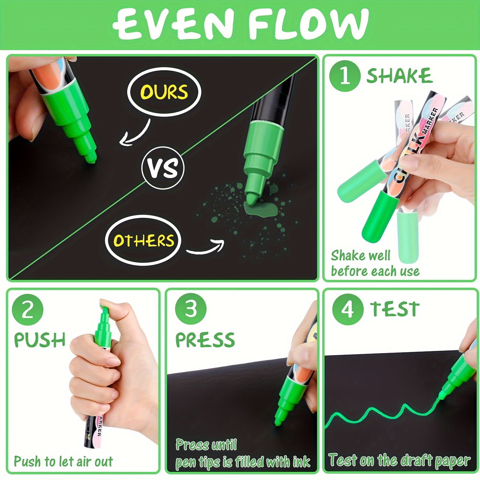 Liquid Chalk Markers, Epoxy Resin Marker, Glass Pen Marker